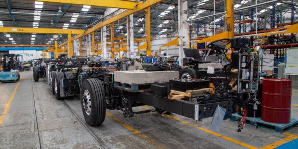 El chasis de un camión