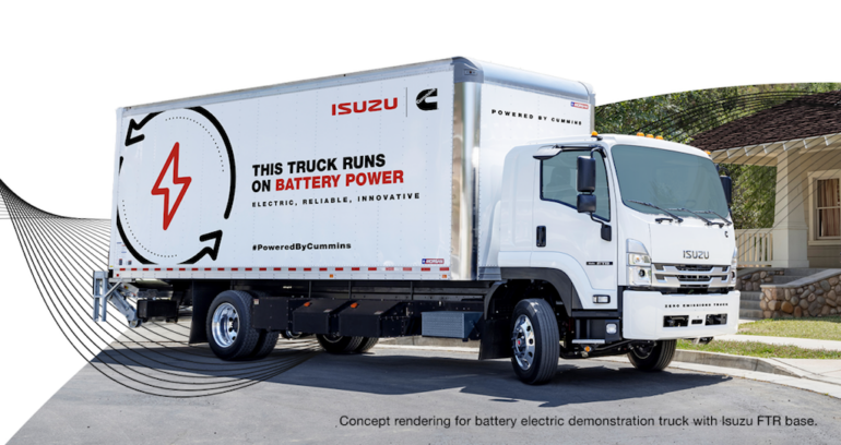 Isuzu y Cummins van por camiones eléctricos de batería