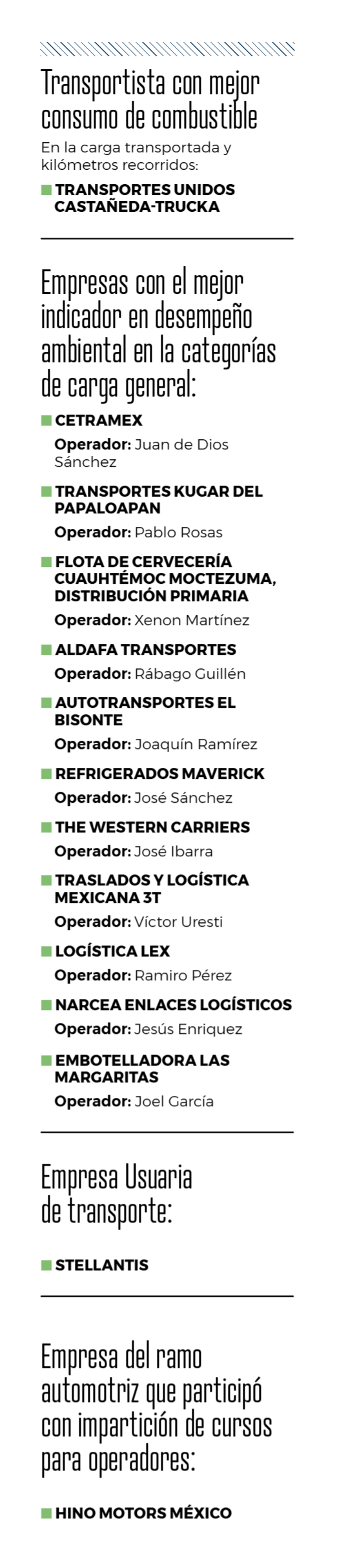 Premios al Transporte Limpio. Reconocen a empresas  por reducción de emisiones