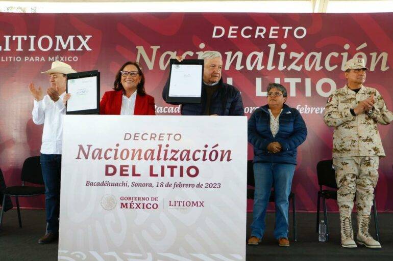 Decretan nacionalización de reserva de litio en Sonora