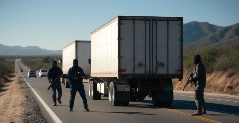 Roban 15 mil camiones en México en 2024: AMESIS.