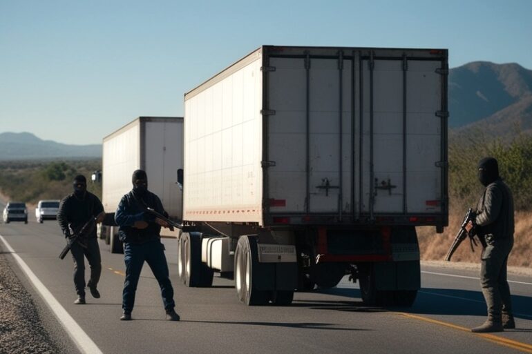 Roban 15 mil camiones en México en 2024: AMESIS.