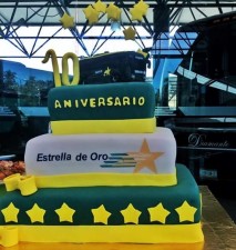 Pastel décimo aniversario Estrella de Oro